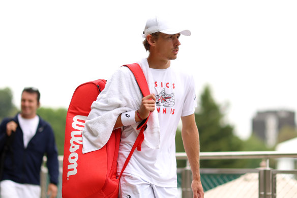 Alex De Minaur prepares for Wimbledon.
