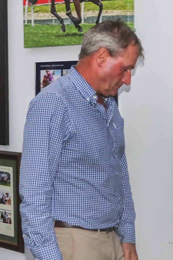 Darren Weir leaves the RAD board hearing on Wednesday.