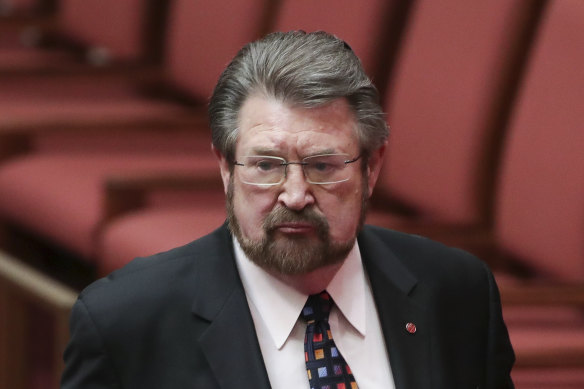 Senator Hinch said he did not see a conflict of interest in Glenn Druery's roles.