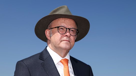 Prime Minister Anthony Albanese at the national citizenship ceremony in Canberra. 