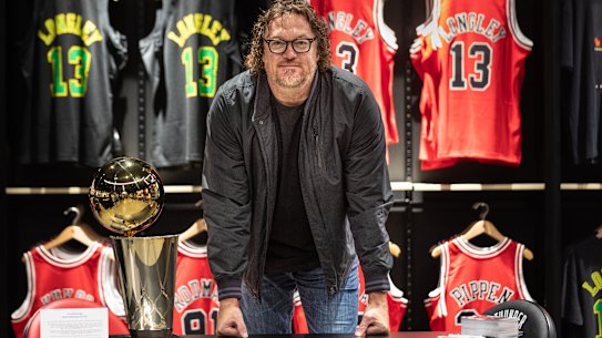 Australian great Luc Longley in Melbourne on Saturday.