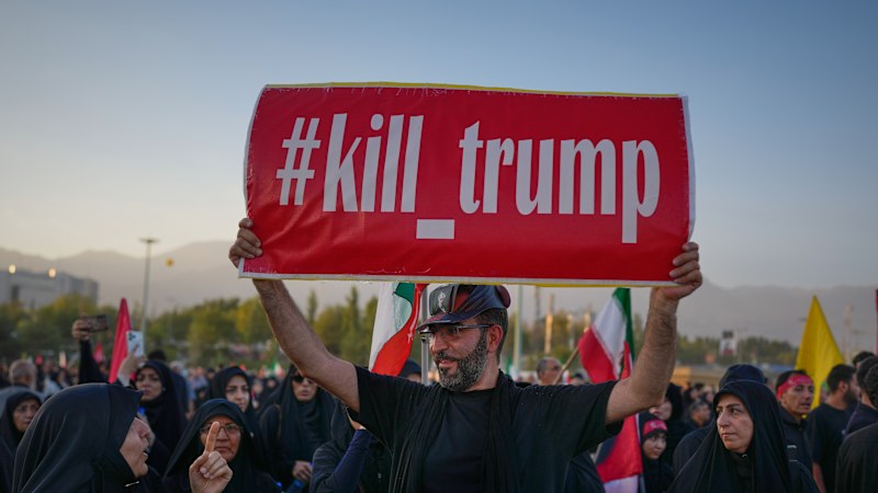 Crowds call for Trump's death at Khamenei funeral