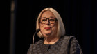 Healius chairwoman Jenny Macdonald at the annual meeting on Tuesday. 