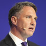 Australian Deputy Prime Minister and Minister of Defense, Richard Marles speaks during a plenary session during the 19th International Institute for Strategic Studies (IISS) Shangri-la Dialogue, Asia’s premier defence.
