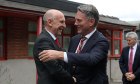 New UK Defence Secretary John Healey greets Defence Minister Richard Marles in Sheffield.