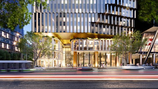 The tower at 555 Collins Street.