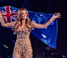 The 25 finalists walk the Flag Parade during the Grand Final of the Eurovision Song Contest at Wiener Stadthalle, Vienna 2026 on May 15. 