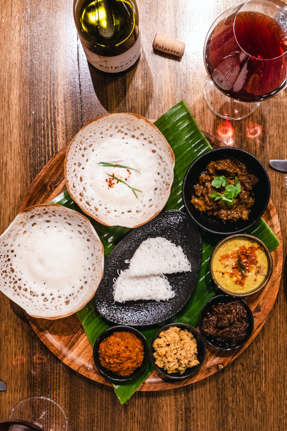 Hoppers and curry sets.