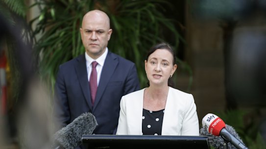 Health Minister Yvette D’Ath urges people to have their COVID-19 vaccination shots after testing positive.