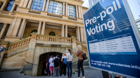 Pre-poll voting has 'become a thing'.