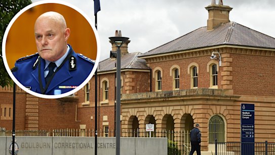 NSW Corrective Services Commissioner Kevin Corcoran said he was very concerned about 400 prisoners at Goulburn Correctional Centre.