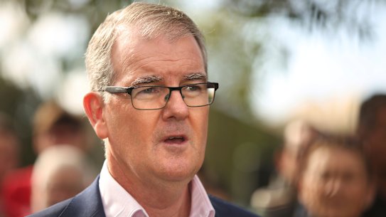 Former NSW opposition leader Michael Daley on Sunday announcing his candidacy as NSW Labor leader.