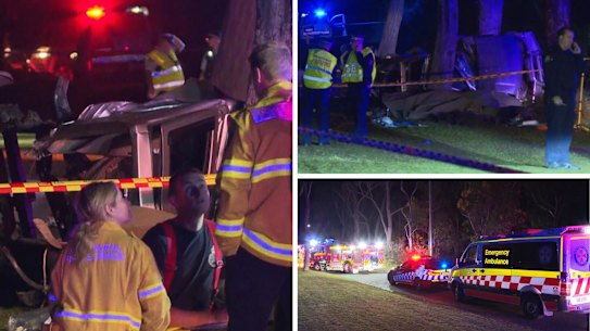 Three female passengers and two males – all teenagers – died at the scene.