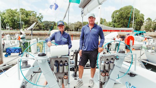 Ocean Crusaders J-Bird skipper Annika Thomson, and navigator Ian Thomson.