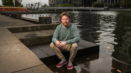 Inflatable Regatta founder Courtney Carthy at the proposed site of the swimming pool at Enterprize Park. 