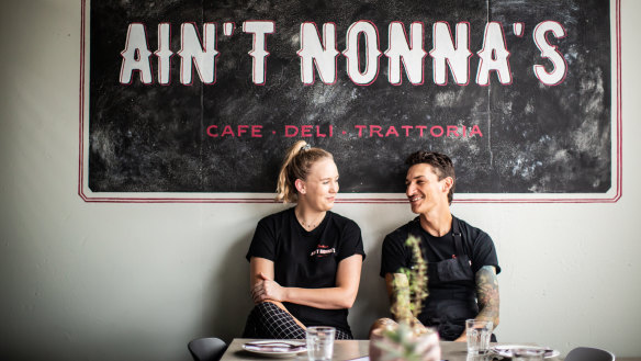 Cassandra and Matthew Bugeja at Ain’t Nonna’s, Wollongong.