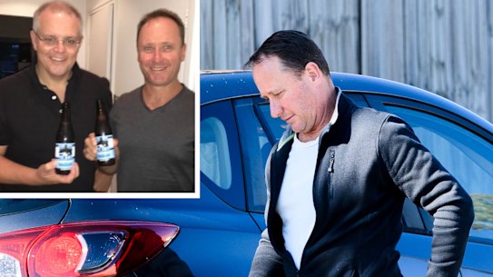 Prime Minister Scott Morrison with Tim Stewart.