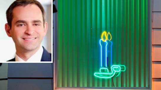 Burning Candle, 2020 by Darren Sylvester. Inset, Deloitte director Paul Quill.

