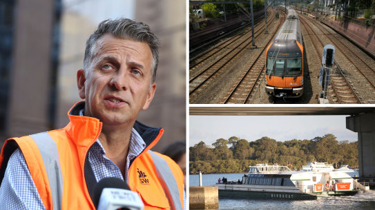 Composite of Andrew Constance and Sydney transport