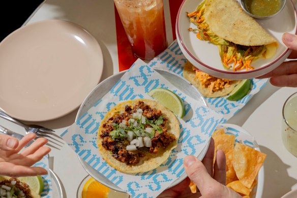 Tacos at Santito, located in the former Hotel Jesus site in Collingwood.