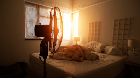 Sleeping through hot nights can be difficult. Running a fan can provide some relief while being energy efficient.