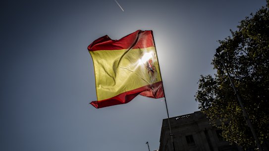 A Spanish national flag.