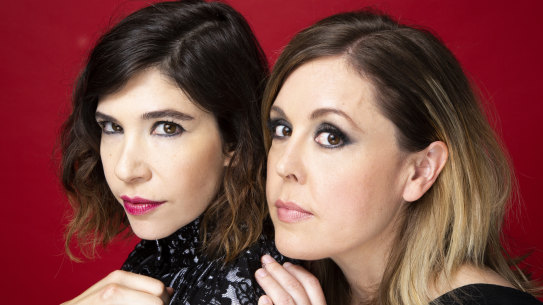 Sleater-Kinney's Carrie Brownstein (left) and Corin Tucker.