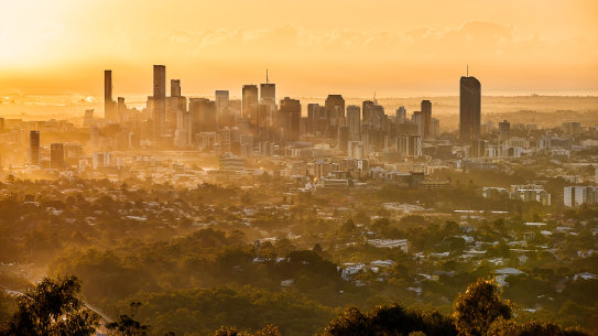 Sunrise over the city skyline of Brisbane from Mt Coot-tha. The city’s namesake federal electorate includes 106 NRAS properties set to exit the scheme this year alone.