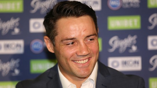 Curtains: Cooper Cronk at his press conference on Monday.