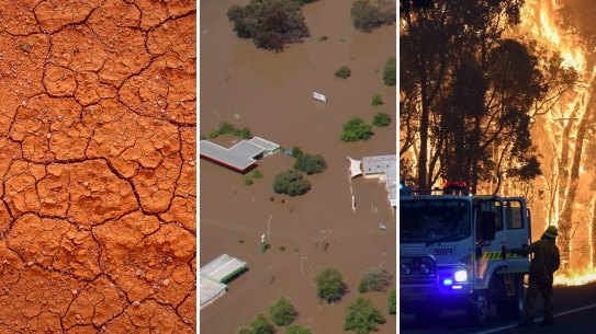 drought, flood, fire 