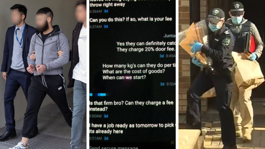 Composite of An0m app-related crime bust