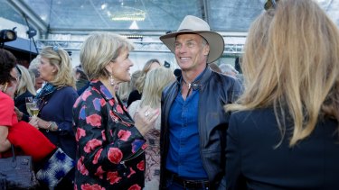 Julie Bishop and David Panton at the Town & Country themed party.