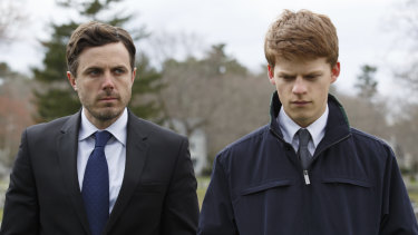 Casey Affleck and Lucas Hedges in a scene from Manchester By The Sea.