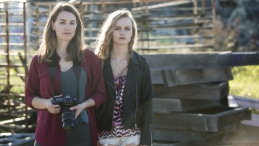 Claire (Laura Gordon) and Angie (Olivia Dejonge) are drawn
      to each other in the Australian thriller Undertow. 