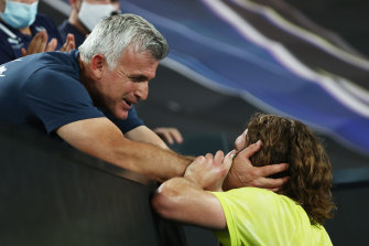 Australian Open 2021 What Drives Stefanos Tsitsipas Who Beat Rafael Nadal In Quarter Finals A Near Drowning Family Bond And Father Apostolos Tsitsipas Photography