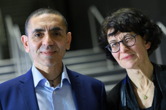 BioNTech founders Ugur Sahin and  Ozlem Tureci.