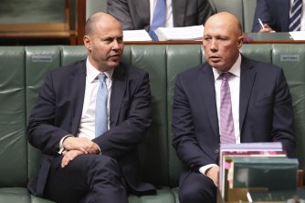 Josh Frydenberg and Peter Dutton are the most likely candidates to become opposition leader if the Coalition loses the federal election in May. 