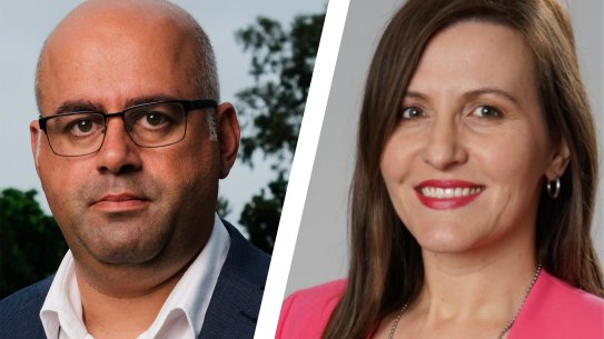 Canterbury-Bankstown mayor Khal Asfour and Bankstown MP Tania Mihailuk.