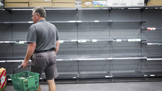 Economists are forecasting that company inventories fell in the March quarter because of household stockpiling and panic buying at the start of the coronavirus pandemic.
