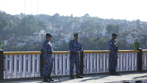 India's security forces were on high alert ahead of the Supreme Court's verdict Saturday.