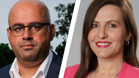 Canterbury-Bankstown mayor Khal Asfour and Bankstown MP Tania Mihailuk.