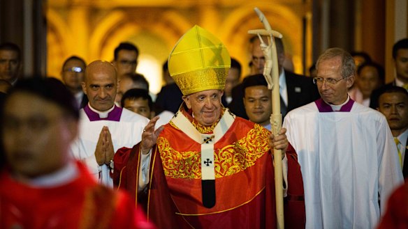 Pope Francis  wants a total ban on nuclear weapons.