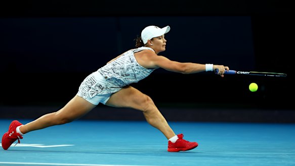Ash Barty en route to winning the Australian Open.