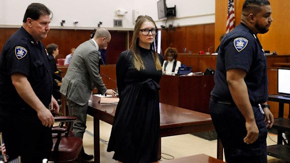 Anna Sorokin leaves after sentencing at New York State Supreme Court, in New York, May 9, 2019.