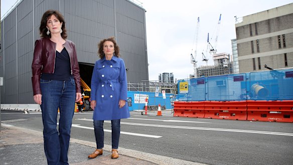 Former North Sydney mayor Genia McCaffrey (right), pictured with Sue Wadley, said the NSW government was conducting an "alarming experiment" on Sydney.