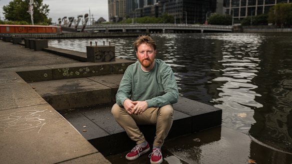 Inflatable Regatta founder Courtney Carthy at the proposed site of the swimming pool at Enterprize Park. 