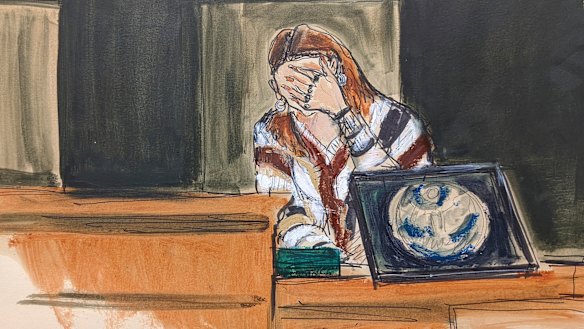 A witness testifying as “Carolyn” breaks down while testifying about her experiences with Jeffery Epstein during Ghislaine Maxwell’s trial in New York on December 7.