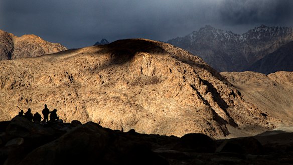 The treacherous terrain of the Ladakh region.