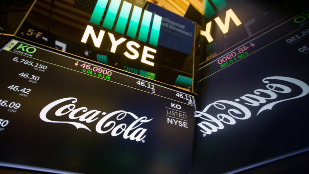 Coca-Cola's outlook helped boost the US sharemarket.
