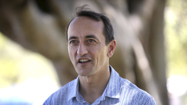 Liberal candidate Dave Sharma has tried to separate himself from Coalition conservatives on climate change.